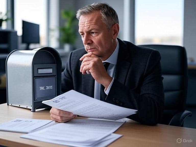 businessman waiting on an erc refund in the mail