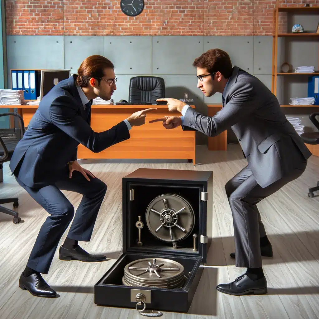 Employees blaming each other for payroll taxes. 