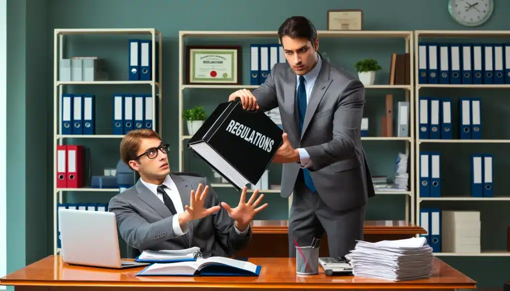 A payroll tax attorney going over regulations.