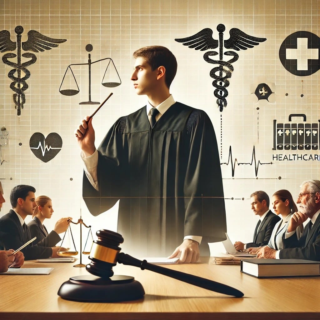 comprehensive healthcare judge helping decide case.