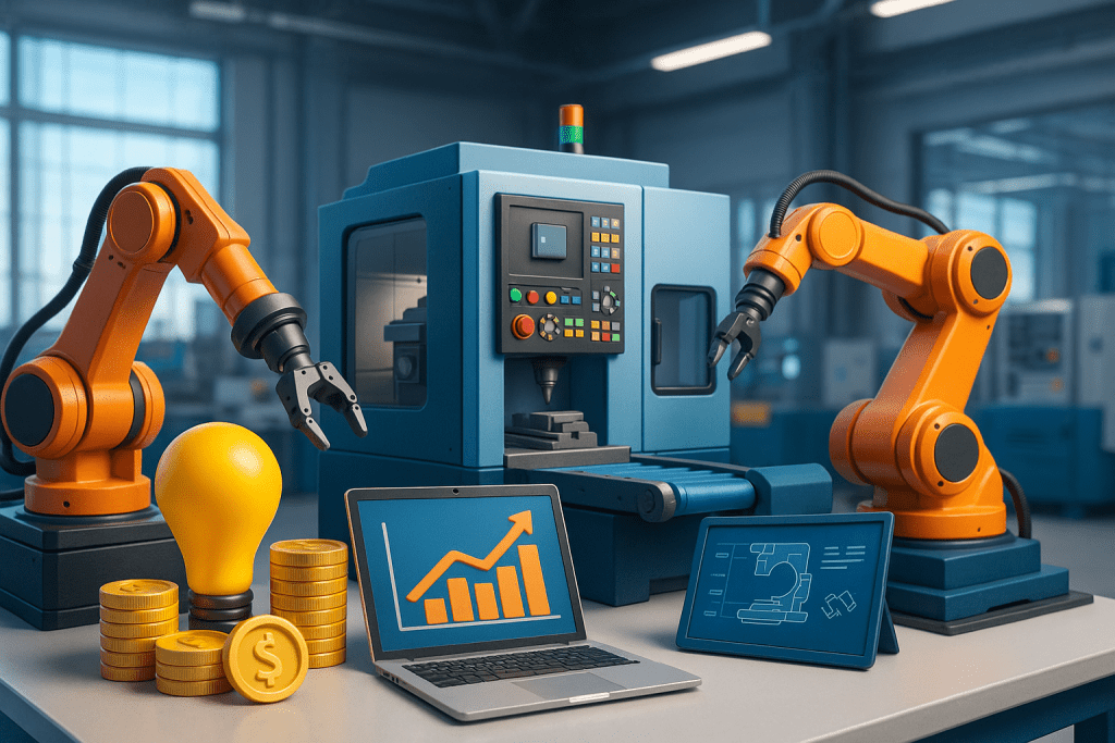 Business Technology Upgrades showing robotics improvements