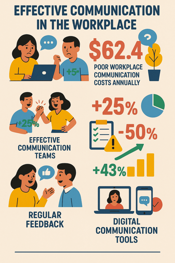 Effective Communication in the Workplace infographic