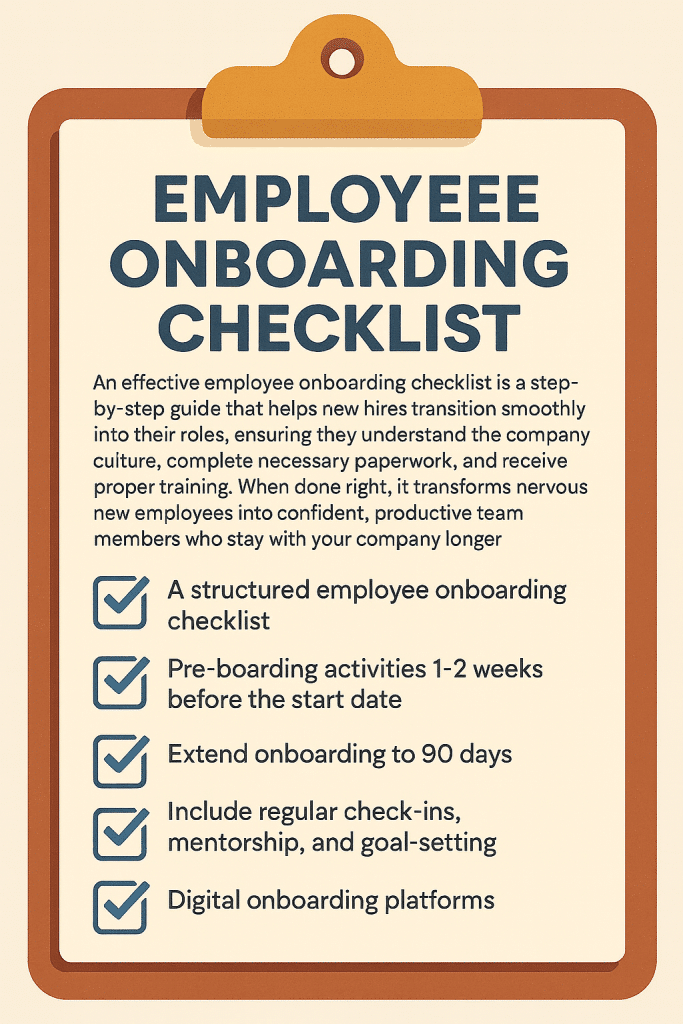 Employee Onboarding Checklist and Process checklist