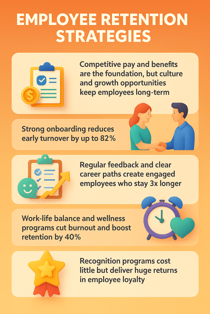 employee retention strategies infographic tips