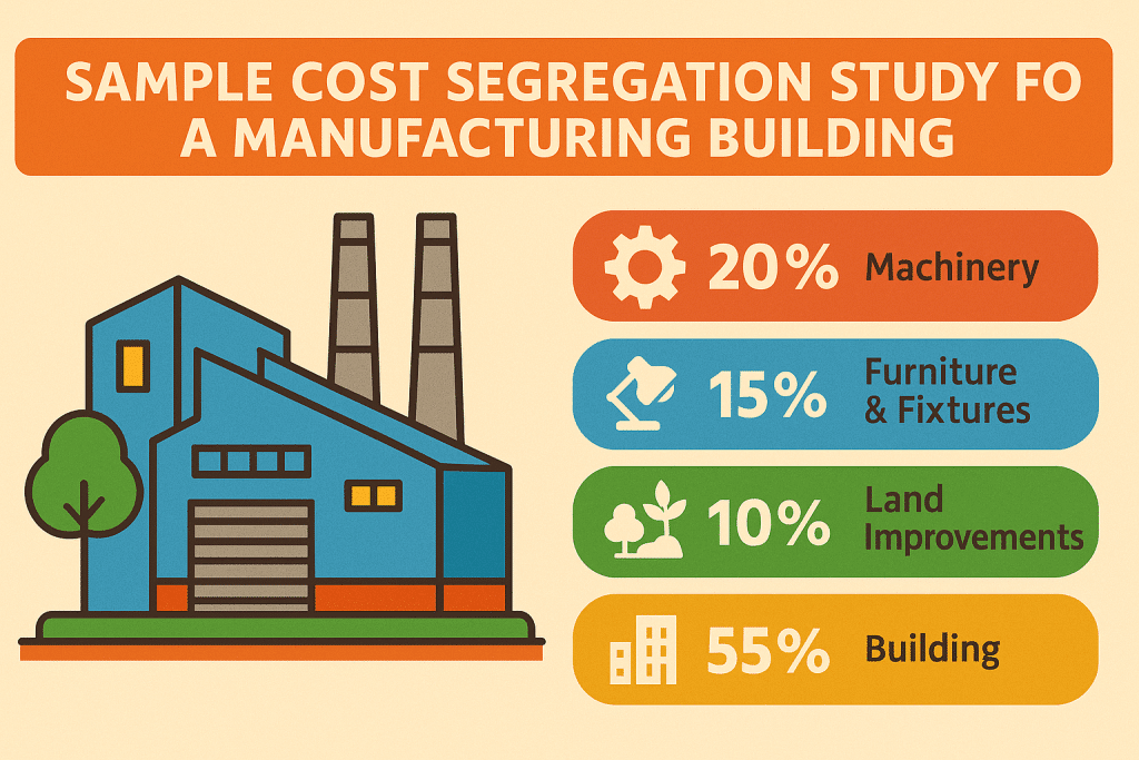 Sample Cost Segregation Study for a Manufacturing Building infographic