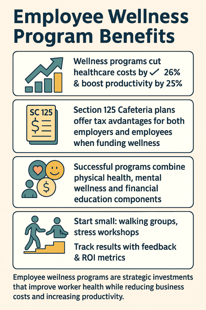 best employee wellness program ideas infographic.
