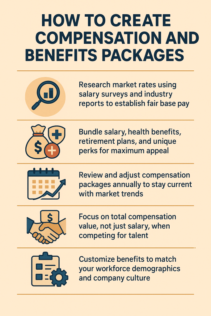 Competitive Compensation and Benefits Packages infographic