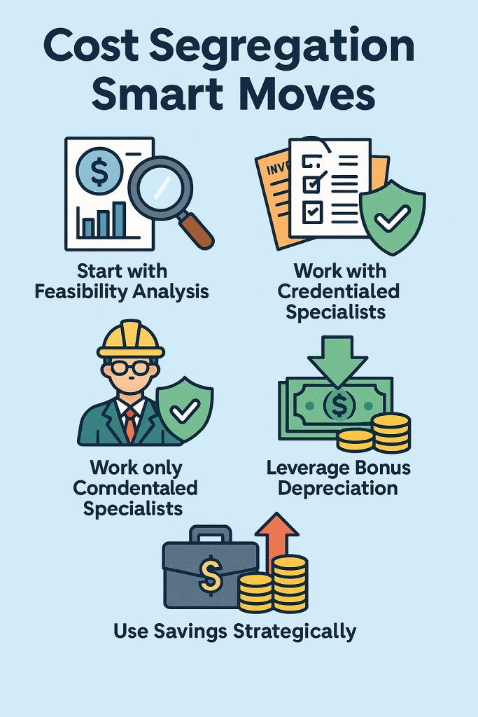 cost segregation study infograhic for savings.