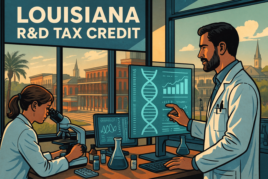 Louisiana R&D Tax Credit in a lab office