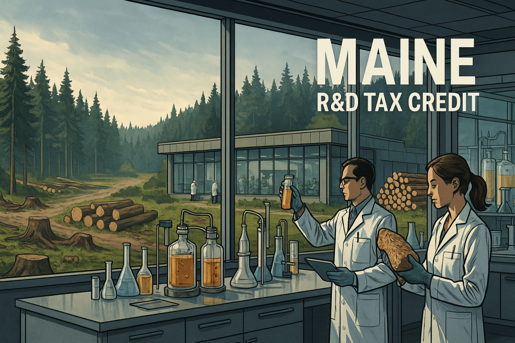 Maine R&D Tax Credits outdoors in the woods