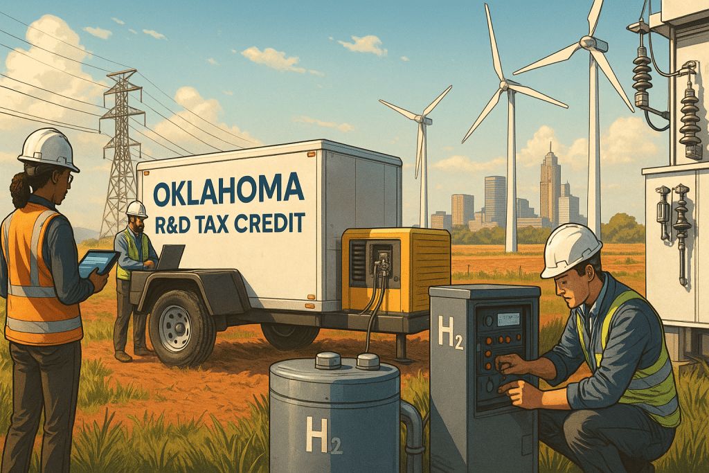 Oklahoma R&D Tax Credit at a wind farm