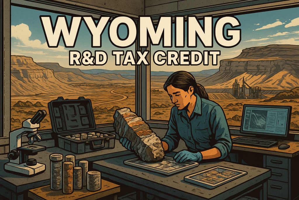 R&D Tax Credit Wyoming with woman testing earth samples