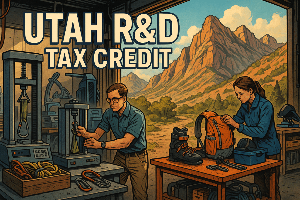 Utah R&D Tax Credit for company with outdoor supplies