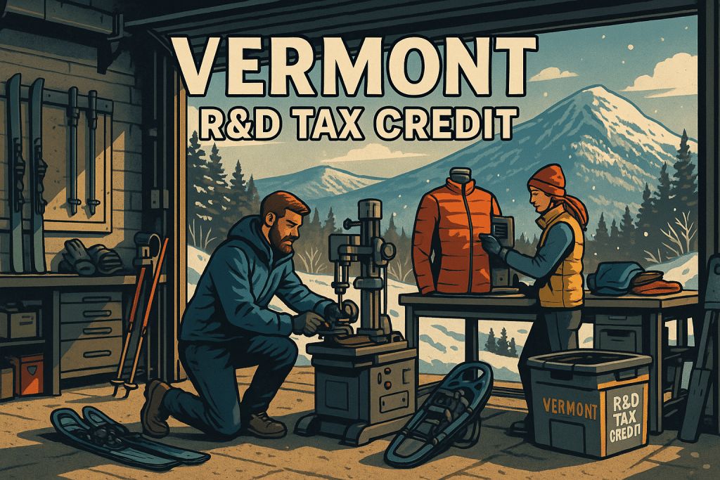 Vermont R&D Tax Credit outdoor manufacturing overlooking mountains
