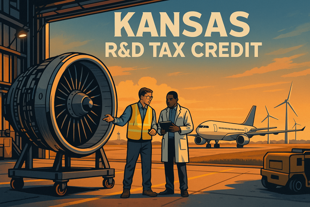 Kansas R&D Tax Credit in an airplane hanger